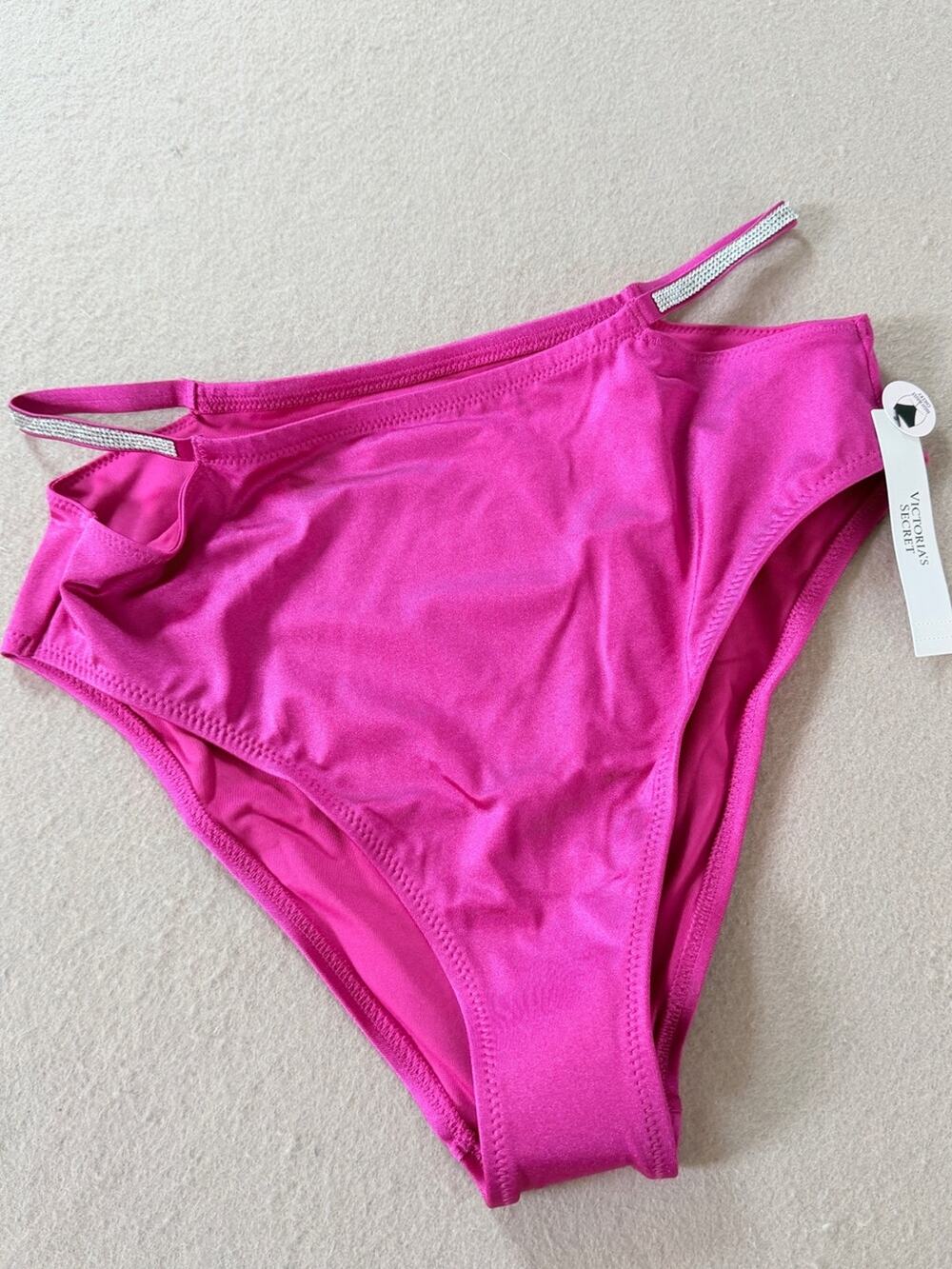 New Victoria's Secret Very Sexy Shine Trim bikini bottom Berry Blush swim medium